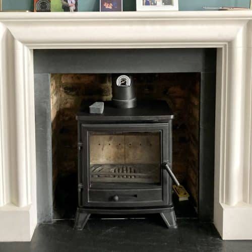Stove after sweep, service and maintenance