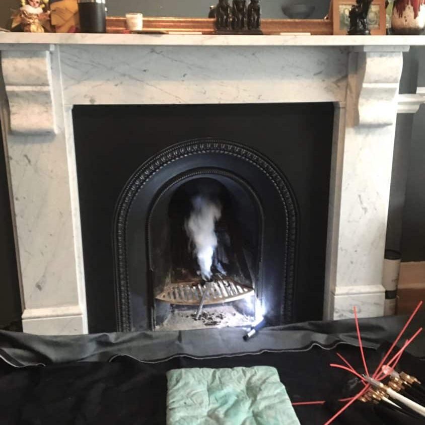 Chimney Sweeping in South London. Smoke evacuation check